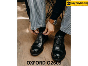 Giày oxford nam mũi tròn phối quần jeans cao cấp O2609 001