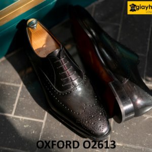 Giày da oxford nam đục lỗ wingtips cao cấp O2613 005