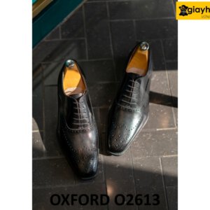 Giày da oxford nam đục lỗ wingtips cao cấp O2613 004