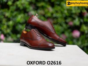 Giày công sở oxford nam đỏ đô mạnh mẽ O2616 005