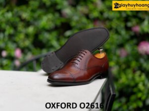 Giày công sở oxford nam đỏ đô mạnh mẽ O2616 004