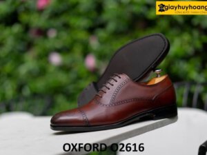 Giày công sở oxford nam đỏ đô mạnh mẽ O2616 003