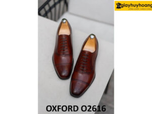 Giày công sở oxford nam đỏ đô mạnh mẽ O2616 002