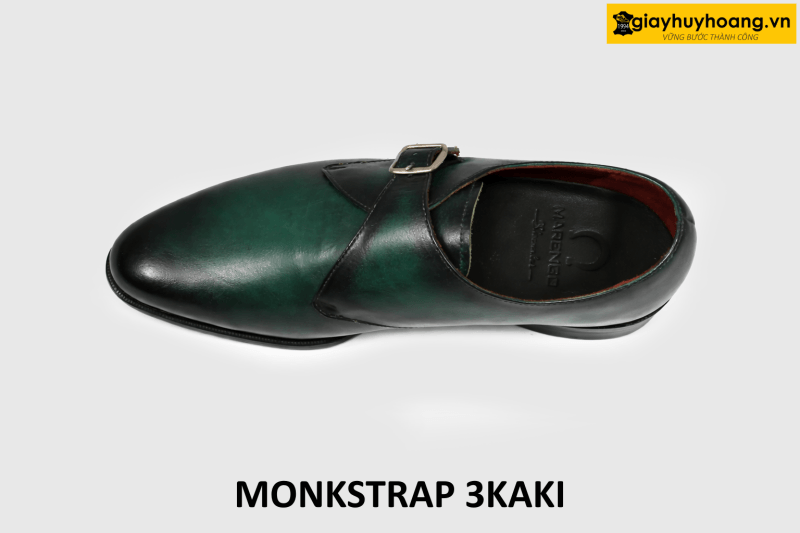 ban-giay-da-nam-cong-so-monkstrap-3kaki-004 Giày da nam size 37 màu xanh lá mũi đen Monkstrap 3KAKI 002
