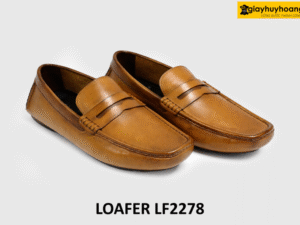 Giày lười lái xe đế thấp mũi vuông cao cấp LF2278 002