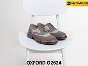 Giày tây nam oxford da lộn phối 2 màu O2624 001