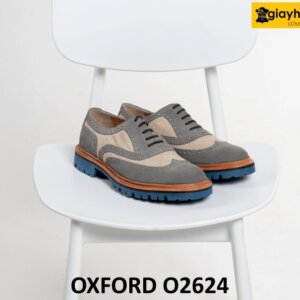 Giày tây nam oxford da lộn phối 2 màu O2624 001