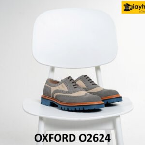 Giày tây nam oxford da lộn phối 2 màu O2624 004