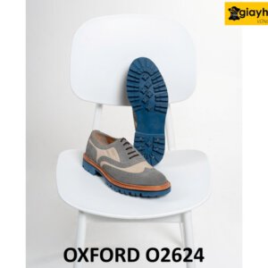 Giày tây nam oxford da lộn phối 2 màu O2624 003
