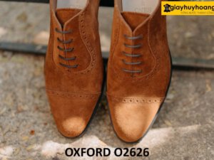 Giày oxford nam da lộn màu bò trẻ trung O2626 004