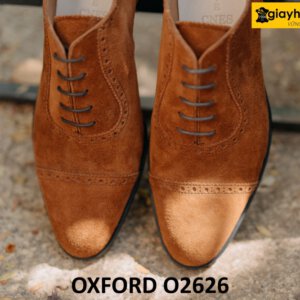 Giày oxford nam da lộn màu bò trẻ trung O2626 004