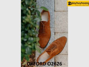 Giày oxford nam da lộn màu bò trẻ trung O2626 003