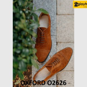 Giày oxford nam da lộn màu bò trẻ trung O2626 003