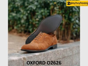 Giày oxford nam da lộn màu bò trẻ trung O2626 002
