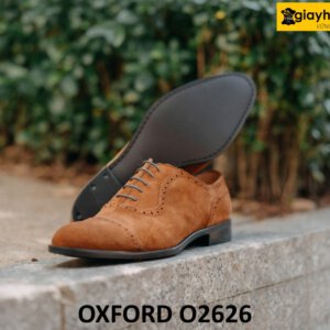 Giày oxford nam da lộn màu bò trẻ trung O2626 002