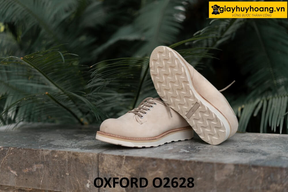 dat-dong-giay-da-nam-thu-cong-oxford-o2628-002 Giày oxford nam da lộn mũi tròn đế bằng O2628 003
