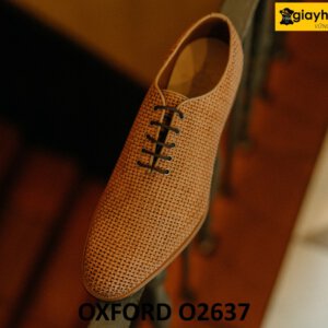 Giày tây nam oxford da đan xen thủ công cao cấp O2637 003
