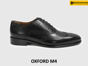 Giày da oxford nam đế khâu chỉ bền bỉ màu đen M4 001