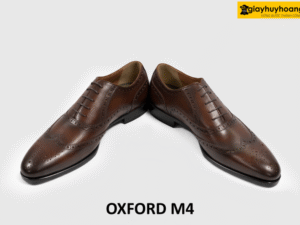 Giày tây oxford nam đục lỗ wingtips cánh chim M4 004