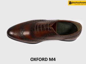 Giày tây oxford nam đục lỗ wingtips cánh chim M4 003