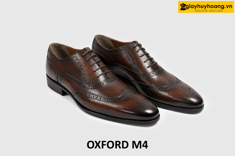 ban-giay-da-nam-cong-so-oxford-m4-008 Giày tây oxford nam đục lỗ wingtips cánh chim M4 002