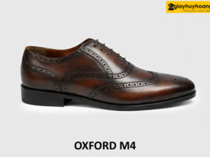 Giày tây oxford nam đục lỗ wingtips cánh chim M4 001