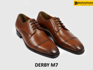 Giày da derby nam công sở đẹp phong cách màu bò M7 005