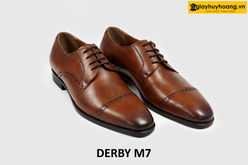 ban-giay-da-nam-derby-m7-bo-001 Giày da derby nam công sở đẹp phong cách màu bò M7 005