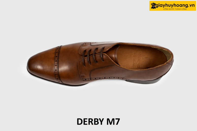 ban-giay-da-nam-derby-m7-bo-002 Giày da derby nam công sở đẹp phong cách màu bò M7 004