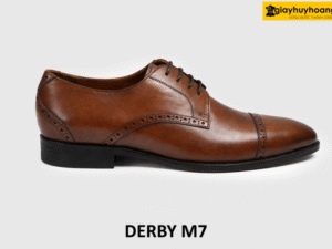 Giày da derby nam công sở đẹp phong cách màu bò M7 001