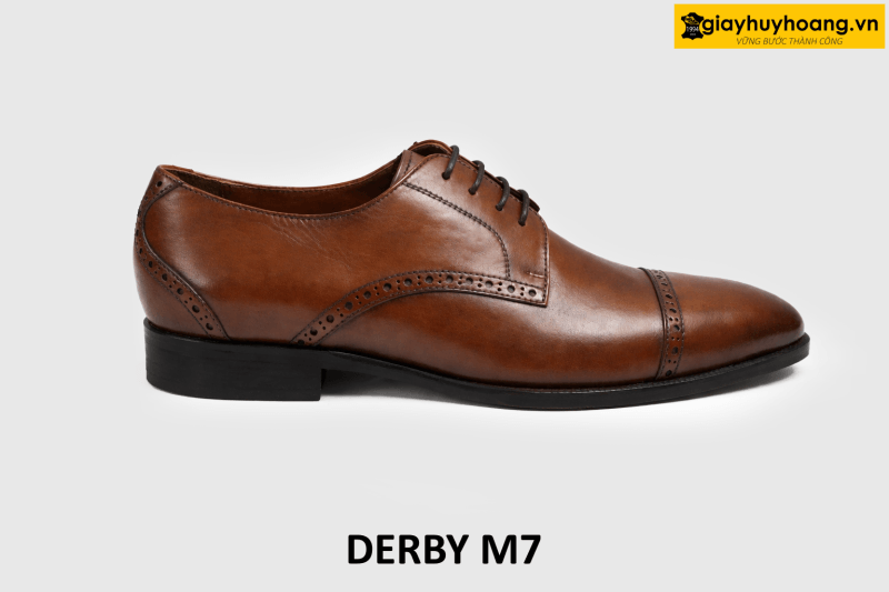 ban-giay-da-nam-derby-m7-bo-003 Giày da derby nam công sở đẹp phong cách màu bò M7 001