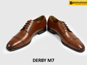 Giày da derby nam công sở đẹp phong cách màu bò M7 002