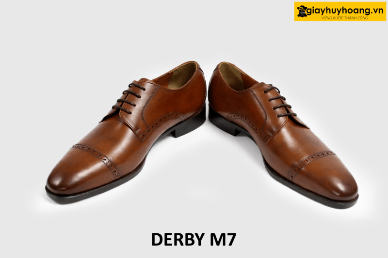 ban-giay-da-nam-derby-m7-bo-004 Giày da derby nam công sở đẹp phong cách màu bò M7 002