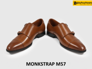 Giày da monkstrap nam thanh lịch màu bò M57 004