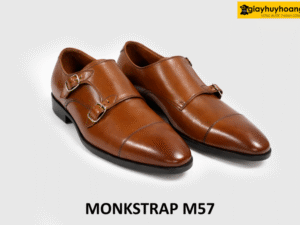 Giày da monkstrap nam thanh lịch màu bò M57 005