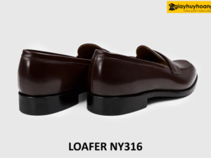 [Size 44] Giày lười loafer nam da bóng màu nâu NY316 005