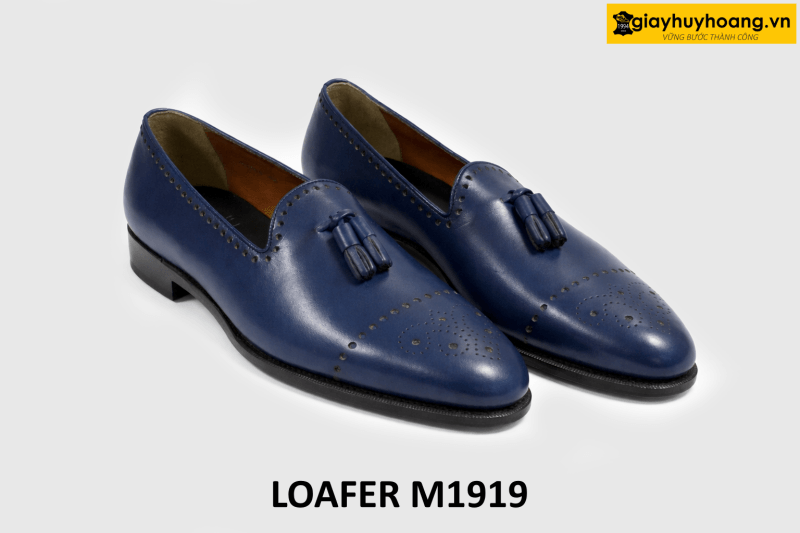 ban-giay-luoi-da-nam-mau-xanh-navy-loafer-m1919-003 Giày lười loafer nam trẻ trung xanh navy M1919 003