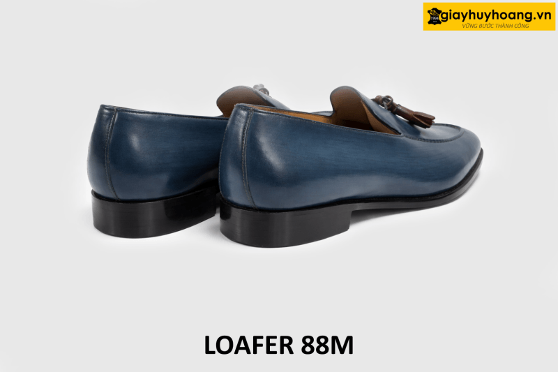 ban-giay-luoi-da-nam-xanh-loafer-88m-001 Giày lười loafer nam size chân to 47 xanh dương 88M 005