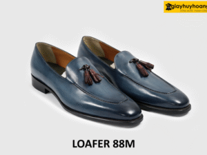 Giày lười loafer nam size chân to 47 xanh dương 88M 003