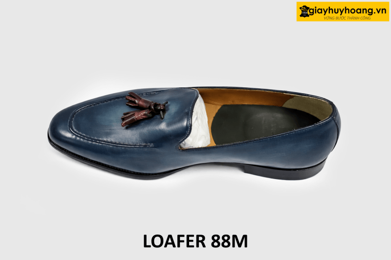 ban-giay-luoi-da-nam-xanh-loafer-88m-004 Giày lười loafer nam size chân to 47 xanh dương 88M 002