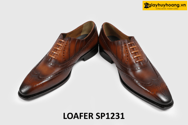 ban-giay-luoi-nam-cao-cap-loafer-sp1231-002 Giày lười loafer nam dạng buộc dây giả oxford SP1231 004