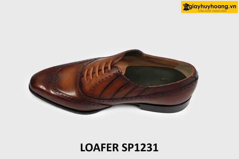 ban-giay-luoi-nam-cao-cap-loafer-sp1231-004 Giày lười loafer nam dạng buộc dây giả oxford SP1231 002