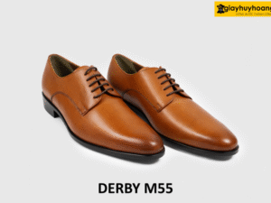 Giày da derby nam đế khâu chỉ màu bò nam tính M55 003