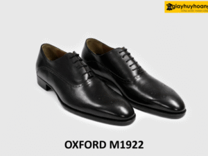 Giày da oxford nam đế da bò màu đen sang trọng M1922 002