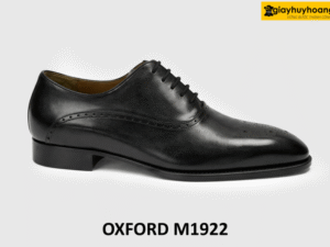 Giày da oxford nam đế da bò màu đen sang trọng M1922 001