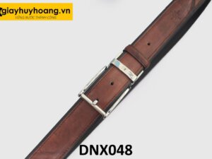 Dây nịt thắt lưng nam 3.3 cm đen và nâu DNX048 001