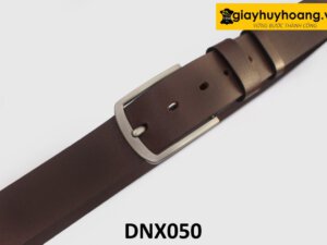 Dây nịt thắt lưng nam 3.5 cm không viền chỉ DNX050 001