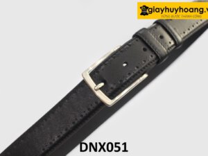 Dây nịt thắt lưng nam 3.3 cm đục lỗ thủ công DNX051 001