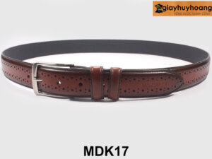 Dây nịt thắt lưng nam 3.3 cm đục lỗ thủ công MDK17 nhiều mẫu 006