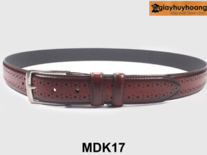 Dây nịt thắt lưng nam 3.3 cm đục lỗ thủ công MDK17 nhiều mẫu 005